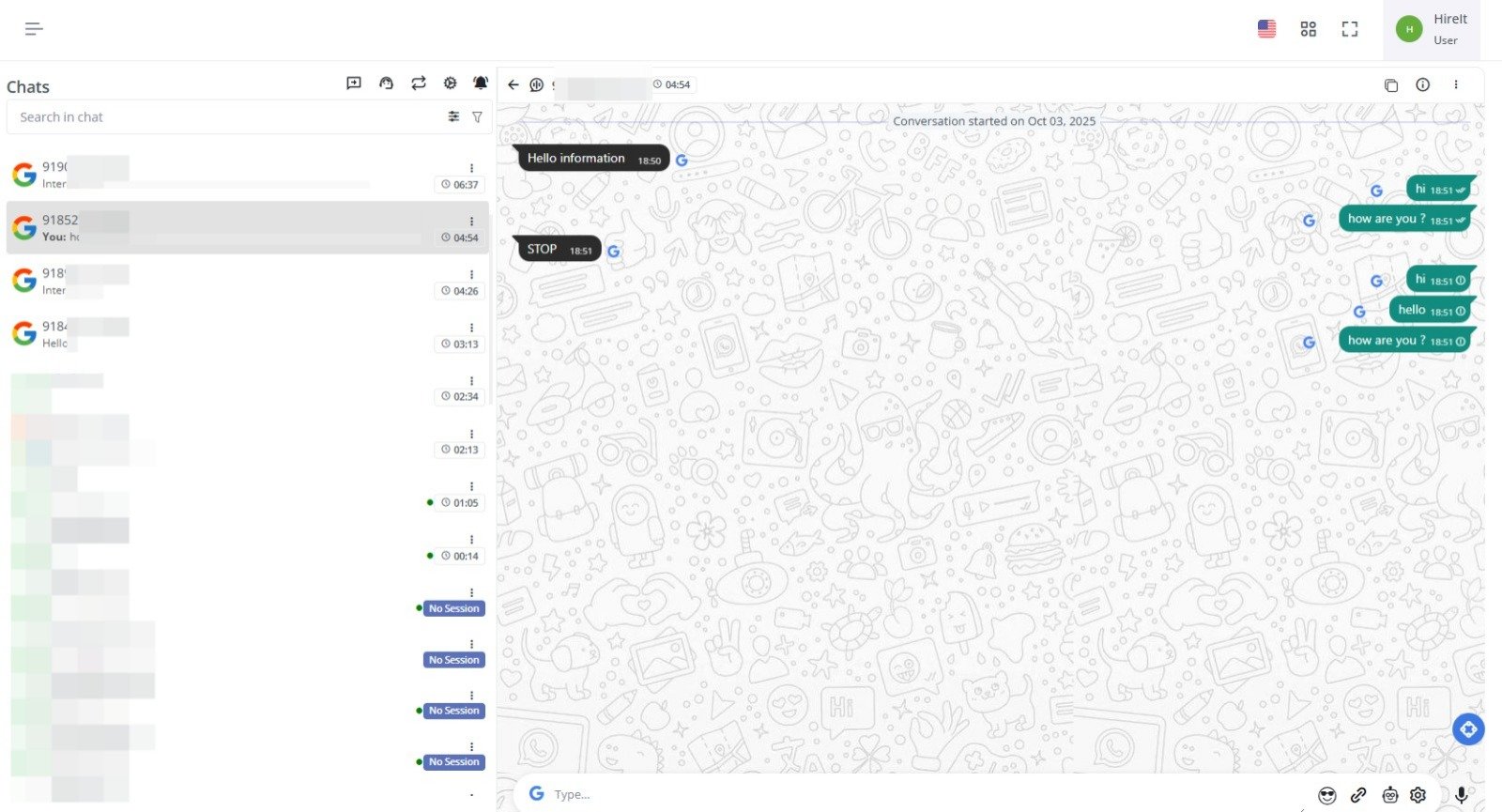 Interactive Chat Bubbles